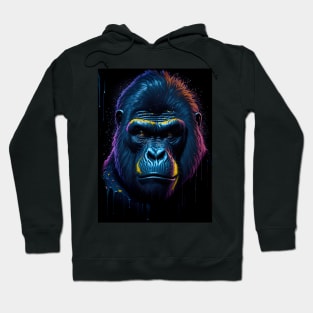 Splash Art of a Silverback Gorilla Hoodie